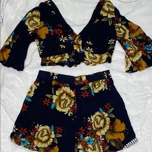 Zaful floral matching set!